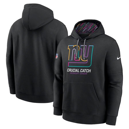 New York Giants Nike 2024 NFL Crucial Catch Club Pullover Hoodie - Black